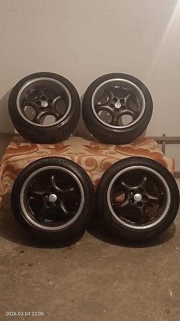 bmw ruma: Set od 4 aluminijumske felne sa gumama - Dizajn: 5 krakova, tamno — 1