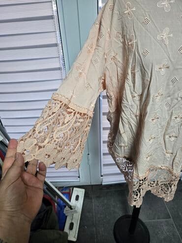 Tunike: Ženska bluzica/tunika u puder‑roze nijansi. xl - Kroj: širi, opušten — 2