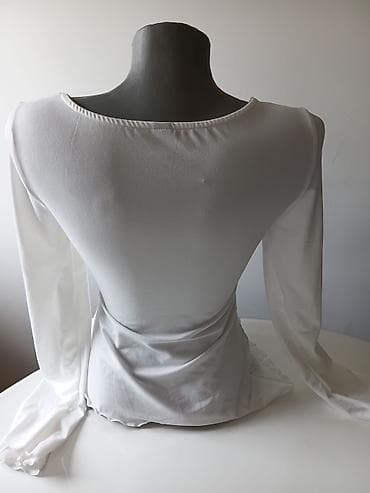 pull and bear sandale: Ženska bluza dugih rukava – bela, romantičnog stila - Materijal — 3