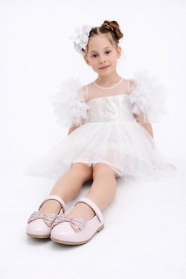 kadice za bebe sa termometrom: Dečije baletanke – svetloroze lakovane sa ukrasnom mašnom - Elegantne — 3