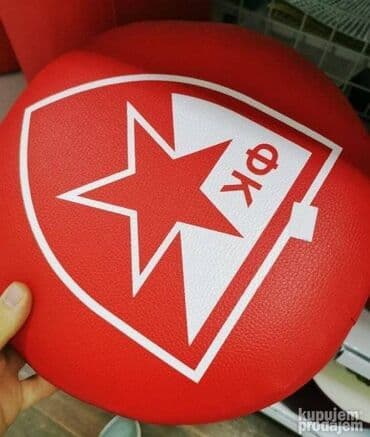 Stolice: Kvalitetni tabure, 30x30cm sa grbom Crvene Zvezde. Tabure je crvene — 2