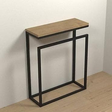 Shelves: Konzolni sto – industrijski dizajn - Materijal: čelični ram sa — 1