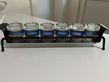 Stona garnitura za rakiju/liker – set od 6 čokanjčića sa stalkom,mnogo