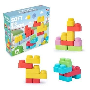 Building Blocks: Mekane kocke 24 dela 040067-60 🧩 Mekane kocke za bebe – sigurna i — 1