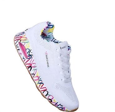 zlatni lanac 3 pa 1: Skechers ženske patike – bele sa šarenim detaljima - Model sa — 1