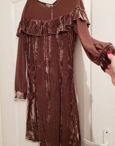 leprsave duge haljine: L (EU 40), color - Brown, Long sleeves — 2
