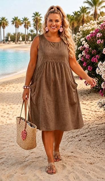 Haljine: 07. Lanena haljina za punije
XL 2XL 3XL
2.900 dinara H — 3