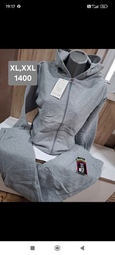 poliester trenerke: Komplet, M, Nike, bоја - Crna, Pamuk — 12