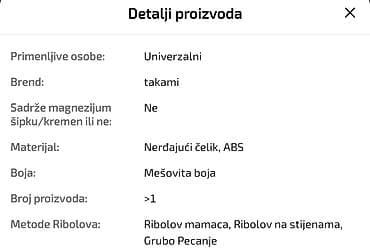 Ostali proizvodi za kuću: Set za za pecanje .Porucuje se i ceka se 10-tak dana. Obavezna — 9