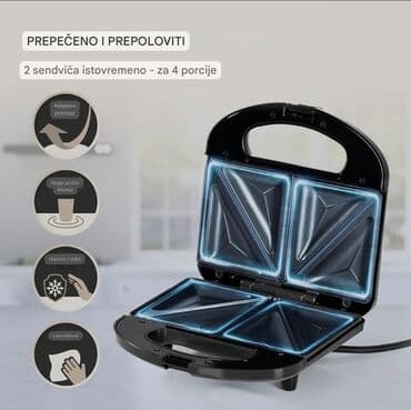 Kitchen Appliances: Crni aparat za sendviče, kompaktan i jednostavan za skladištenje — 3