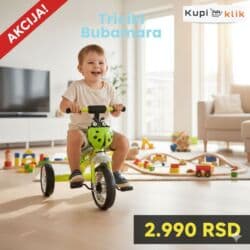 otkup gramofonskih ploča cena: Tricikl Bubamara – dečiji tricikl sa motivom bubamare - Dizajniran za — 7
