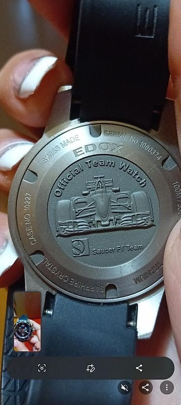 muski prsluci pleteni: EDOX hronograf – Sauber F1 Team “Official Team Watch” - Švajcarski — 3