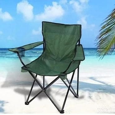 Sport i razonoda: Kamp stolica izrađena od platna i metalne konstrukcije sa naslonima za — 1
