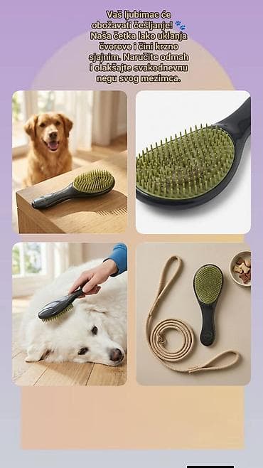Četka za negu krzna kućnih ljubimaca - Dizajn sa mekanim