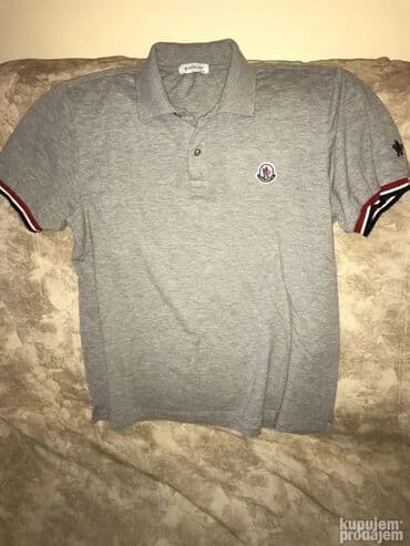 air force sive: Short sleeves T-shirt, L, Moncler, color - Grey, Cotton — 1