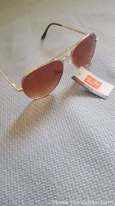 Naočare: Ray Ban Aviator, Brown, Unisex, Nove. Brown Staklo i Zlatni Ram — 2