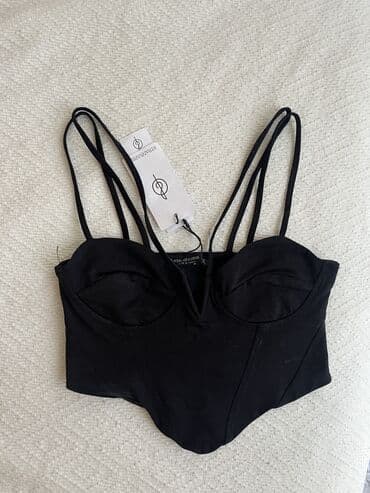 majice ispod sakoa: S (EU 36), Cotton, Floral, Single-colored, color - Black — 2