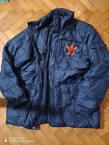 Adidas zimska jakna, veličina L. Tamno plava, prošivena i postavljena