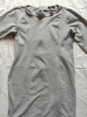 bianco nova: Haljina siva elegantna. - Kroj: uska silueta, dužina do kolena. - — 2