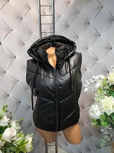 patike sa greskom beograd: Ženska pufna prsluk-jakna bez rukava sa kapuljačom. - Model: kraća — 4