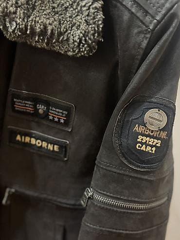 burton jakne: Muška kožna jakna Fratteli – pilotski/airborne stil Extra ocuvana — 4