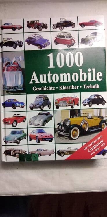 pijev život knjiga: Knjiga:1000 automobila format 30 cm. 370 str. nemacki,kao nova — 1