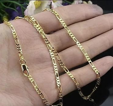 biserne ogrlice bižuterija: Muški/ženski lančić u Figaro stilu, zlatne boje. - Klasičan — 1