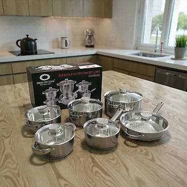 Set masivnog posudja-INOX Šerpa ø 16 x 10.5 cm sa staklenim poklopcem