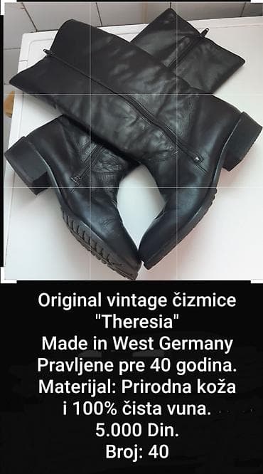 haljina sako kroja: Original vintage čizme Theresia - Poreklo: Made in West Germany - — 2
