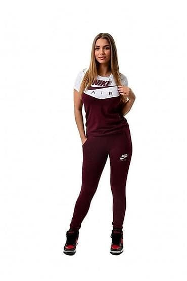nike sorc za kupanje: Komplet majica i donji deo trenerka sa dzepovima (Nike Air stil) — 5