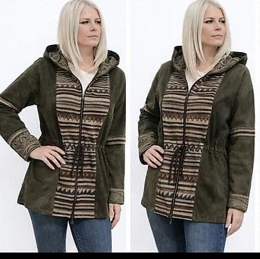 Ženska jakna s kapuljačom – etno/boho dizajn. Idealna za proleće