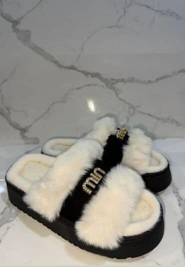 crne starke sa platformom: Kućne papuče, 36 — 2