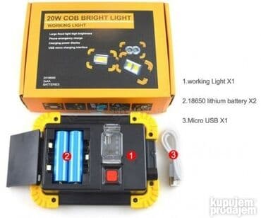 led rasveta nis: LED Reflektor 20W prenosni sa punjivim baterijama 1399 dinara Model — 2
