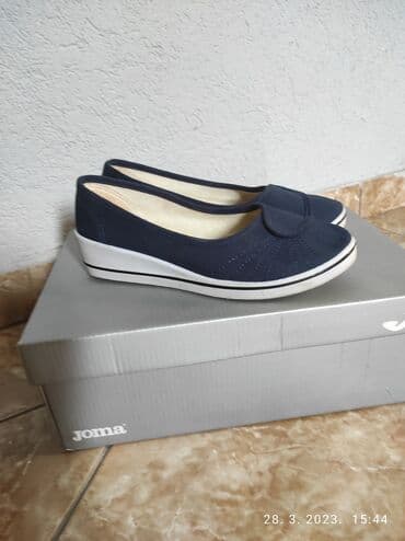 Ženska obuća: Espadrile teget. D.u.g.22cm,visina potpetice 4cm.odlicno stanje — 3