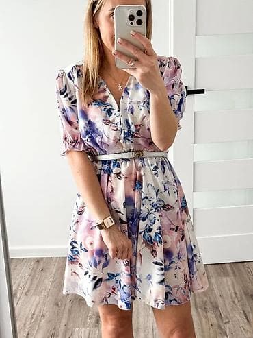haljina 46: Ženska letnja haljina s cvetnim printom, S M L

- oznaka li — 4