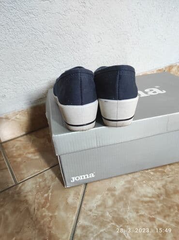Ženska obuća: Espadrile teget. D.u.g.22cm,visina potpetice 4cm.odlicno stanje — 5