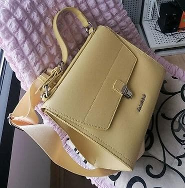 massimo dutti torbe: Ženska torba – žuta crossbody/ručna torba - Materijal: veštačka koža — 3