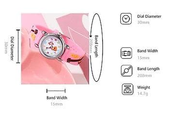 Ručni satovi: Presladak dečiji sat na bateriju sa motivom Muzika i muzički — 5