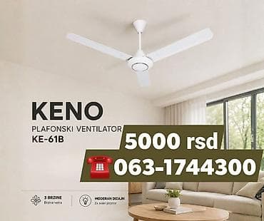 KENO plafonski ventilator KE-61B - Model: KE-61B - Tip: plafonski na lalafo.rs KENO plafonski ventilator KE-61B - Model: KE-61B - Tip: plafonski