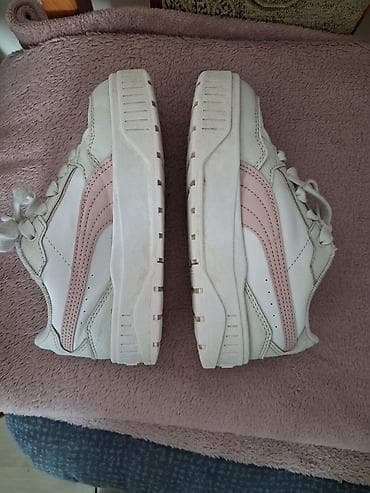 zenske puma patike: Puma dečije patike – koža/sintetika, bela boja sa puder‑roze Puma — 5