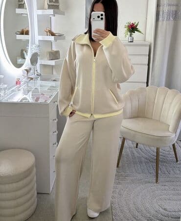 komplet odece: 💫Ženski komplet trenerke – dvoslojni pliš/futer izgled, udoban i — 2