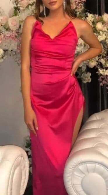 XS, color - Pink, Evening, Without sleeves