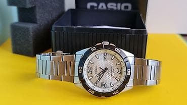 Upaljači i prateća oprema: Casio analogni muški sat – inox narukvica i kućište, klasičan sportski — 4