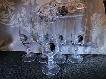 swarovski kristal cena: Case kristalno staklo za vino Zinnmunsen Nemacka iz 70,80ih. Case za — 1