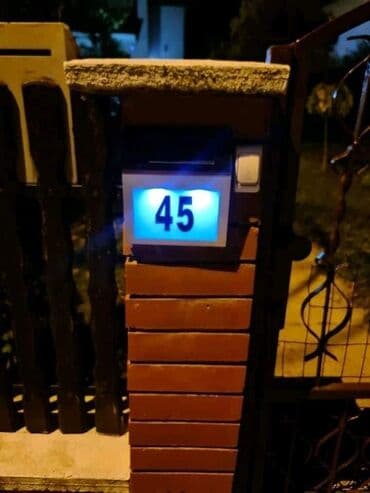povezivanje reflektora sa senzorom: Cena 1800 din Led solarni kucni broj Dobro vidljiva velika ploča s — 7
