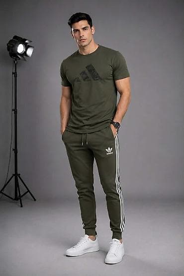 Men's Clothing: Sportwear Adidas, color - Khaki — 2