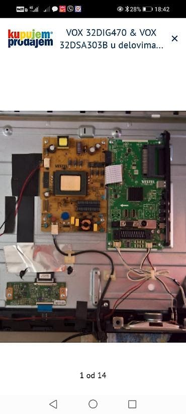 drzac za telefon za motor: VOX 32DIG470 i VOX 32DSA303B – delovi za TV Dostupni moduli i — 2