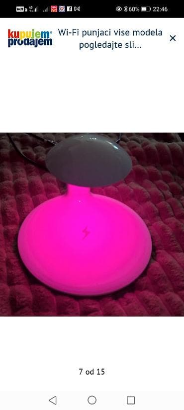 telefoni na dugmice: Bežični Qi punjač sa ambijentalnim RGB osvetljenjem - Kompatibilan sa — 4