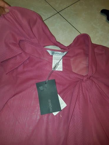 tunika boho style: Max Mara, S (EU 36), Single-colored, color - Burgundy — 5