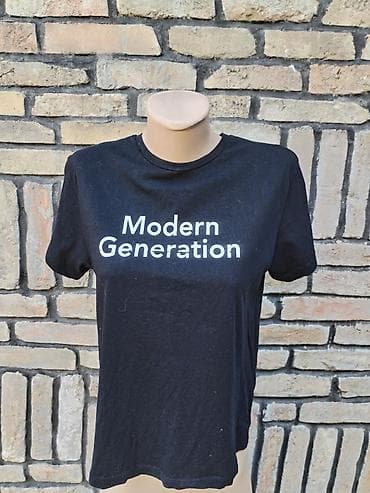 Majice kratkih rukava: Majica “Modern Generation” – veličina M - Crna pamučna majica sa — 1